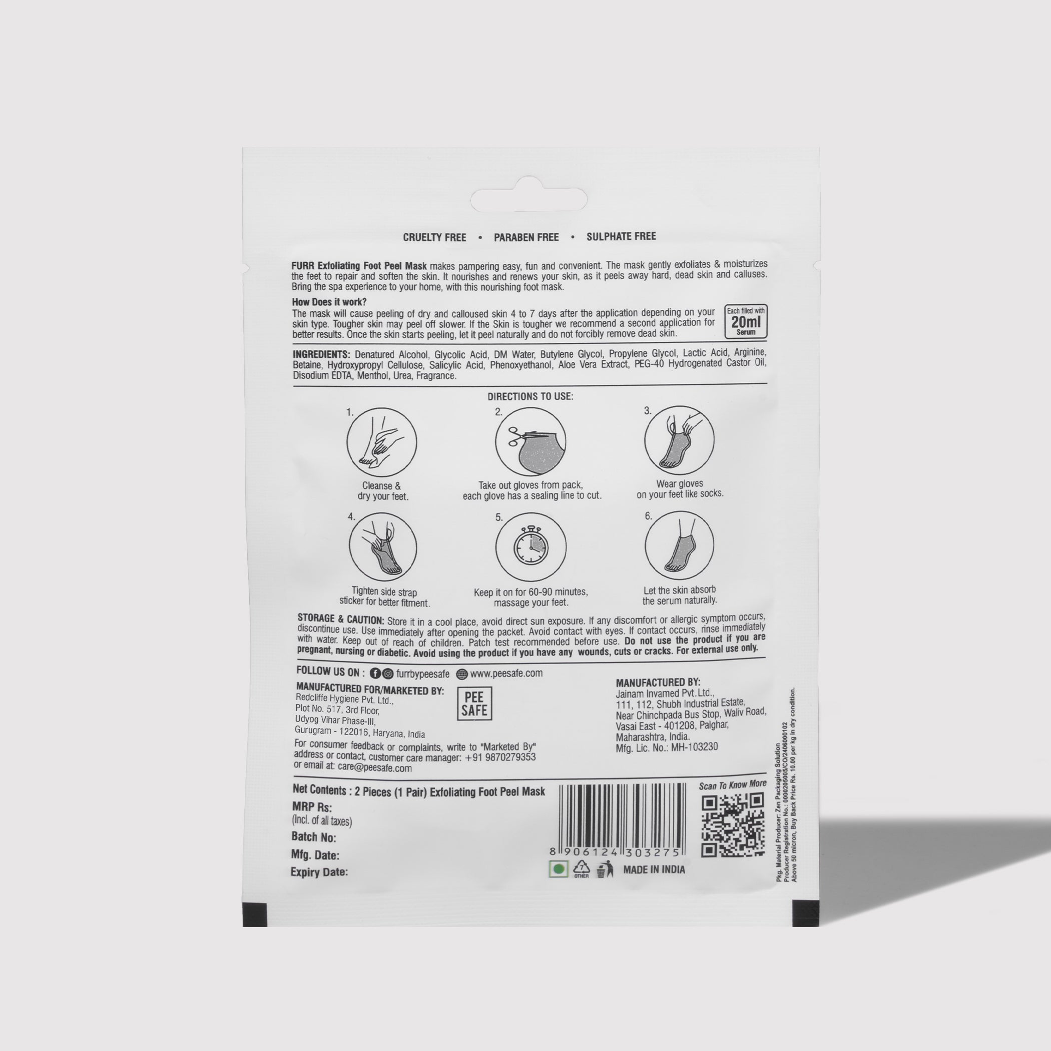 Furr Foot Peel Mask
