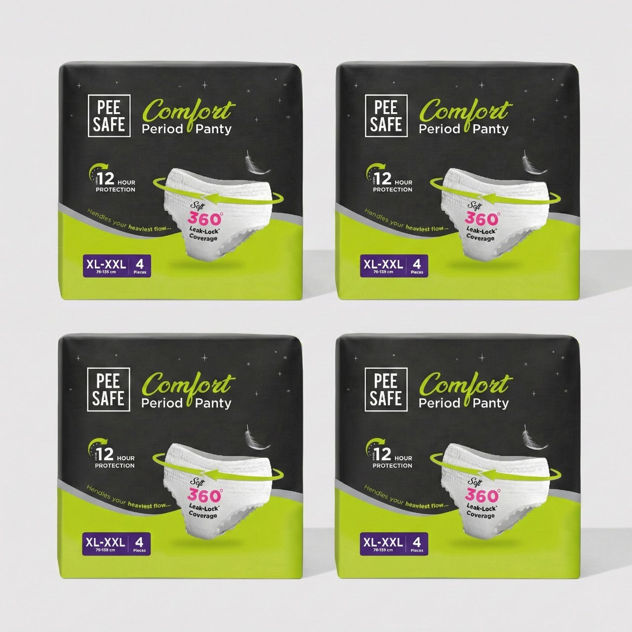 Pee Safe Comfort Period Panty (XL-XXL) 4N (Pack of 4)