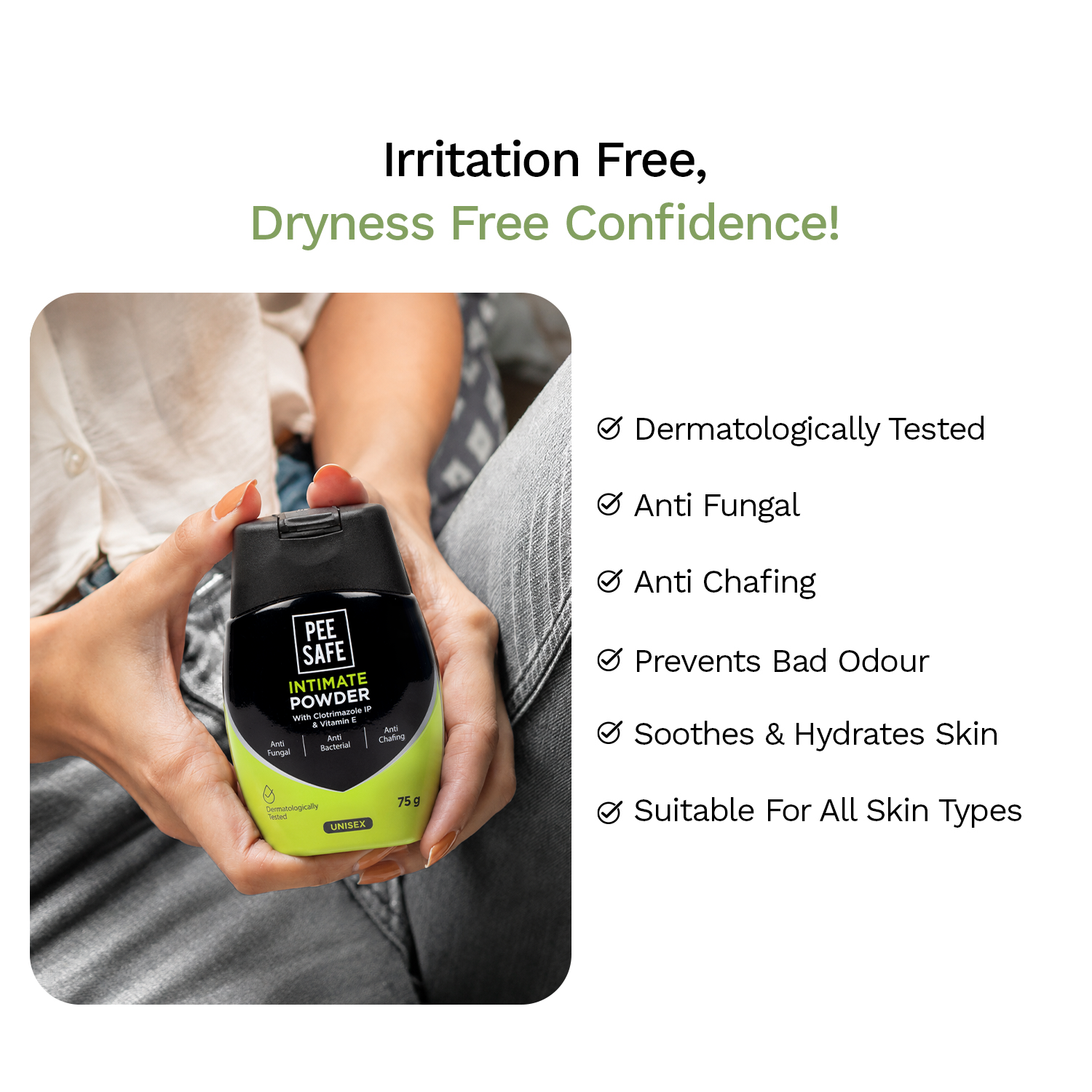 Pee Safe Intimate Powder (75 GM)