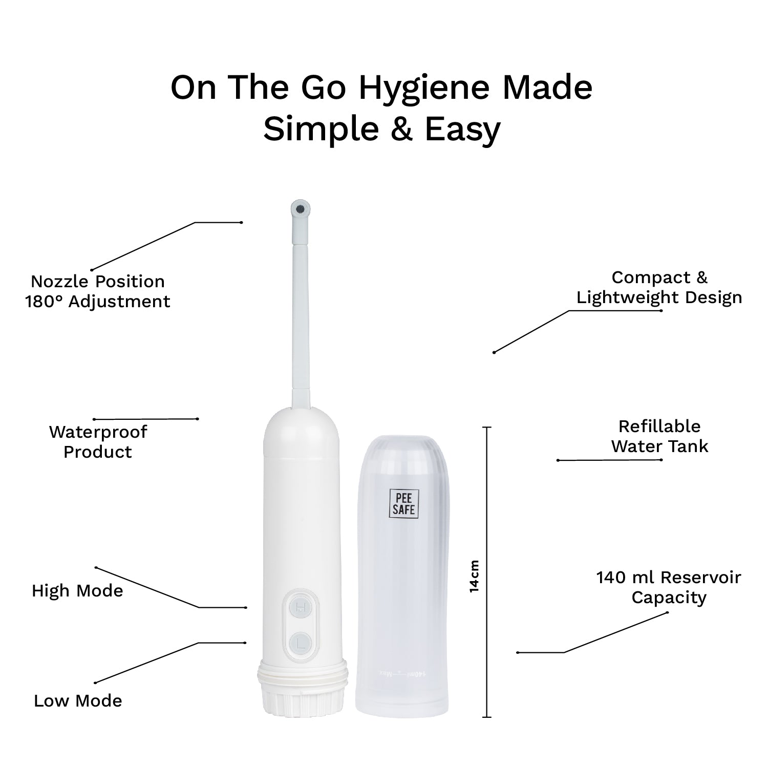 Pee Safe Portable Jet Spray