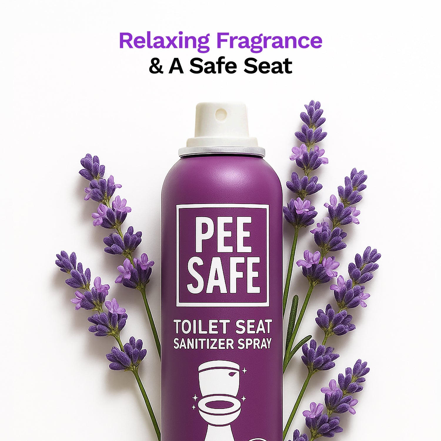 Pee Safe Toilet Seat Sanitizer Spray (Lavender) - 75 ML *