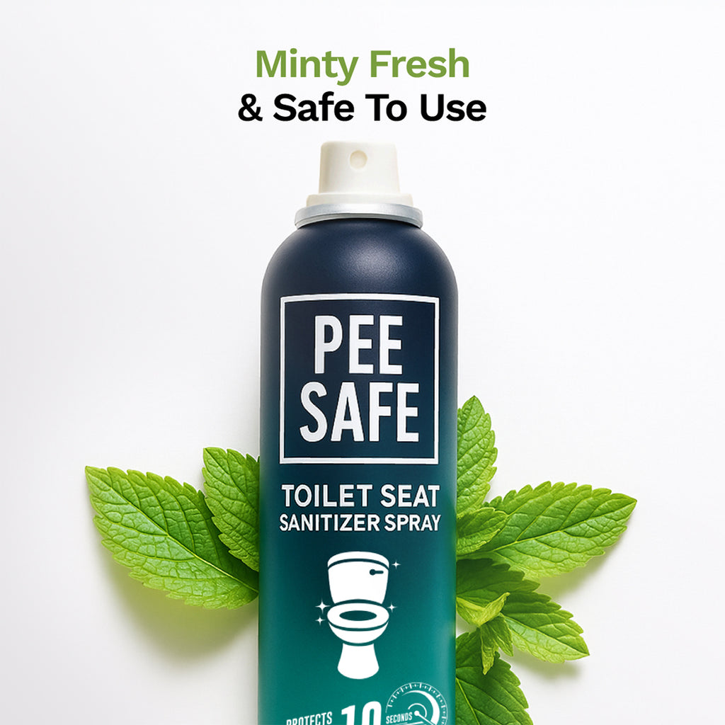 Pee Safe Toilet Seat Sanitizer Spray (Mint & Lavender) - 300 ML Pack of 4