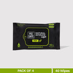 Pee Safe Natural Intimate Wipes For Men (40N) - BYOC