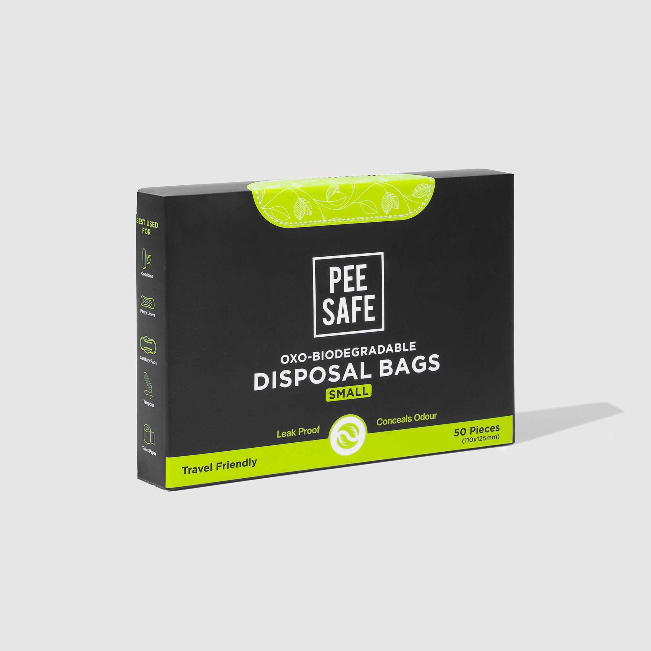 Pee Safe Oxo-Biodegradable Disposable Bags - 50 Bags (Small) - BYOC