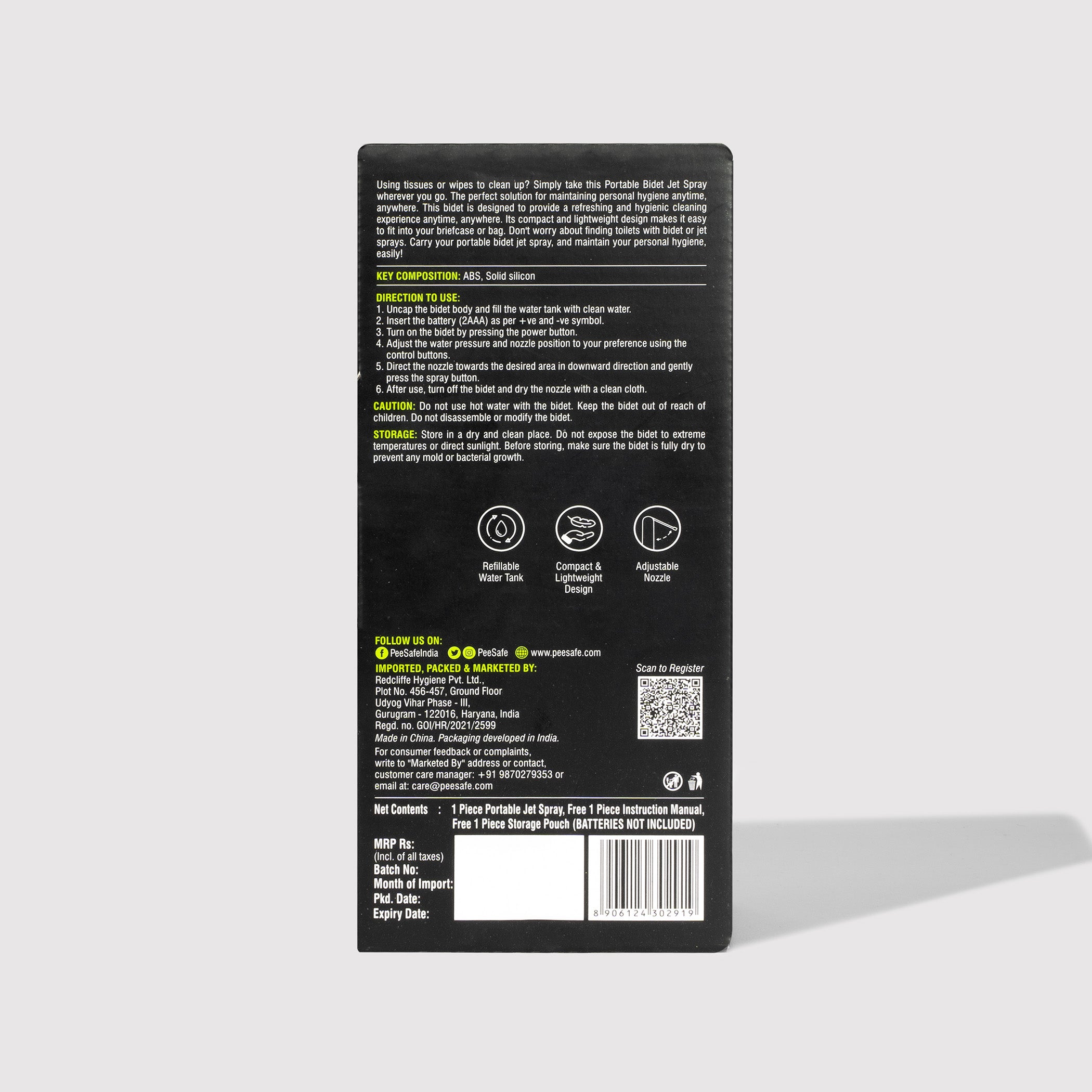 Pee Safe Portable Jet Spray - BDL