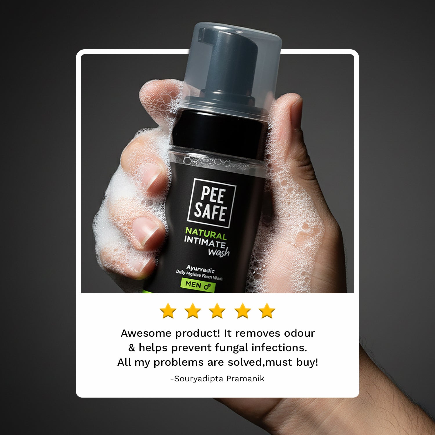 Pee Safe Daily Natural Intimate Wash For Men (100 ML) - BYOC