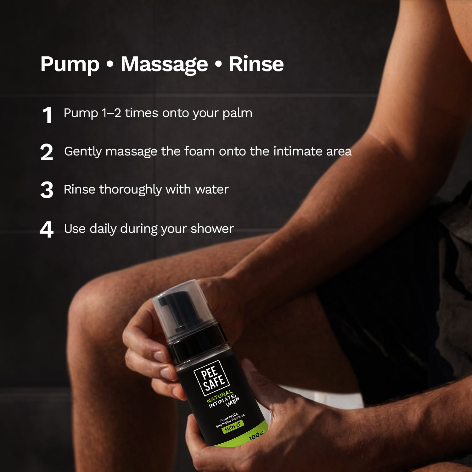 Pee Safe Daily Natural Intimate Wash For Men (100 ML) - BYOC