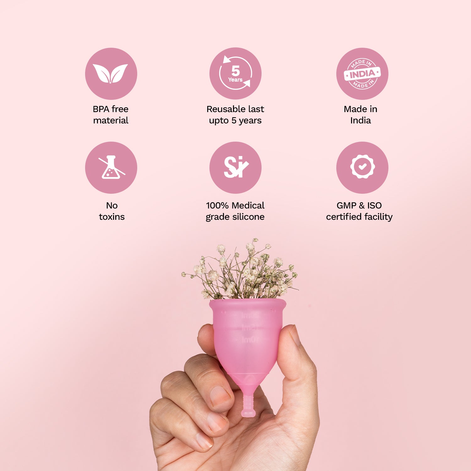 Pee Safe Menstrual Cups - Medium (Pack of 2) - BYOC