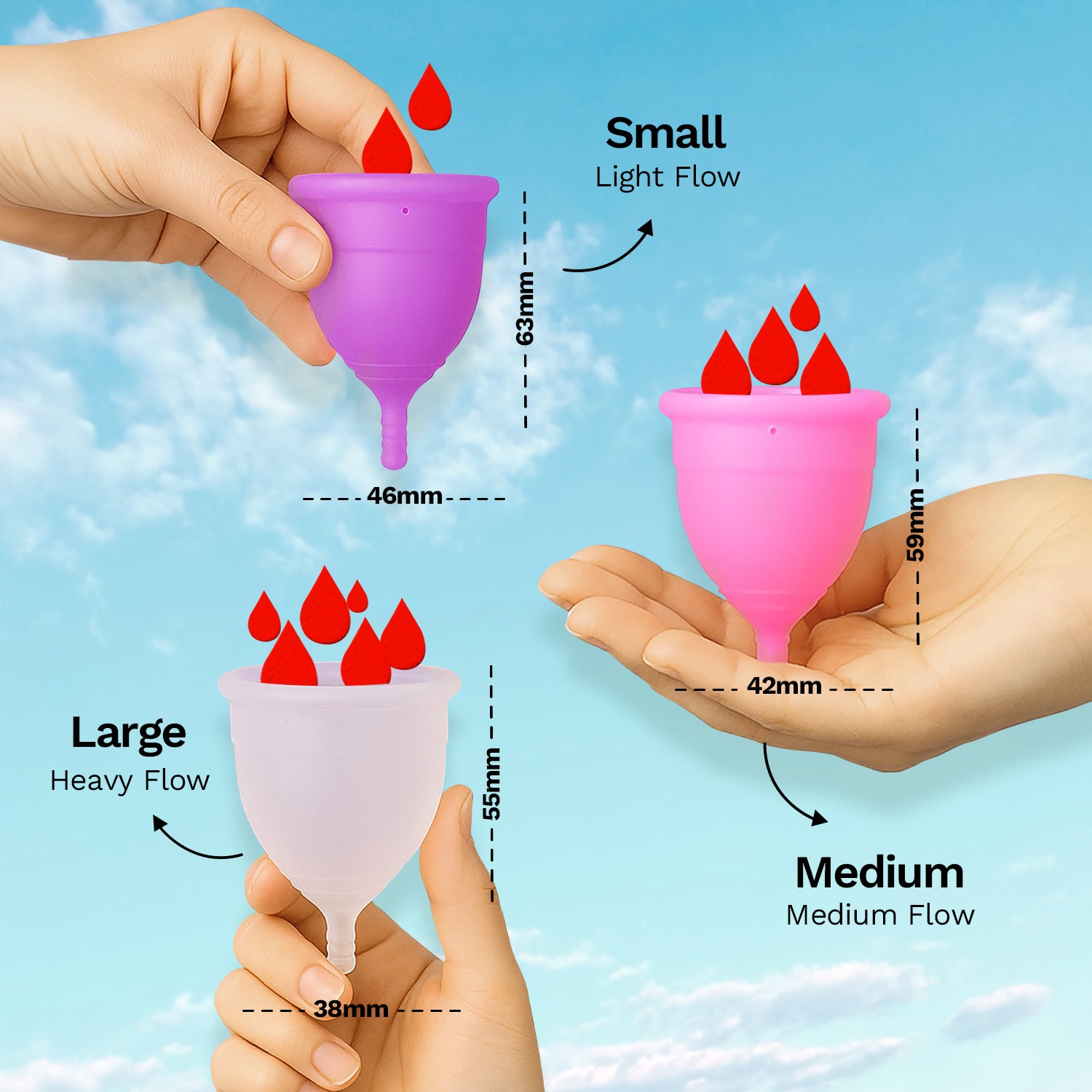 Pee Safe Menstrual Cup - Medium BYOC