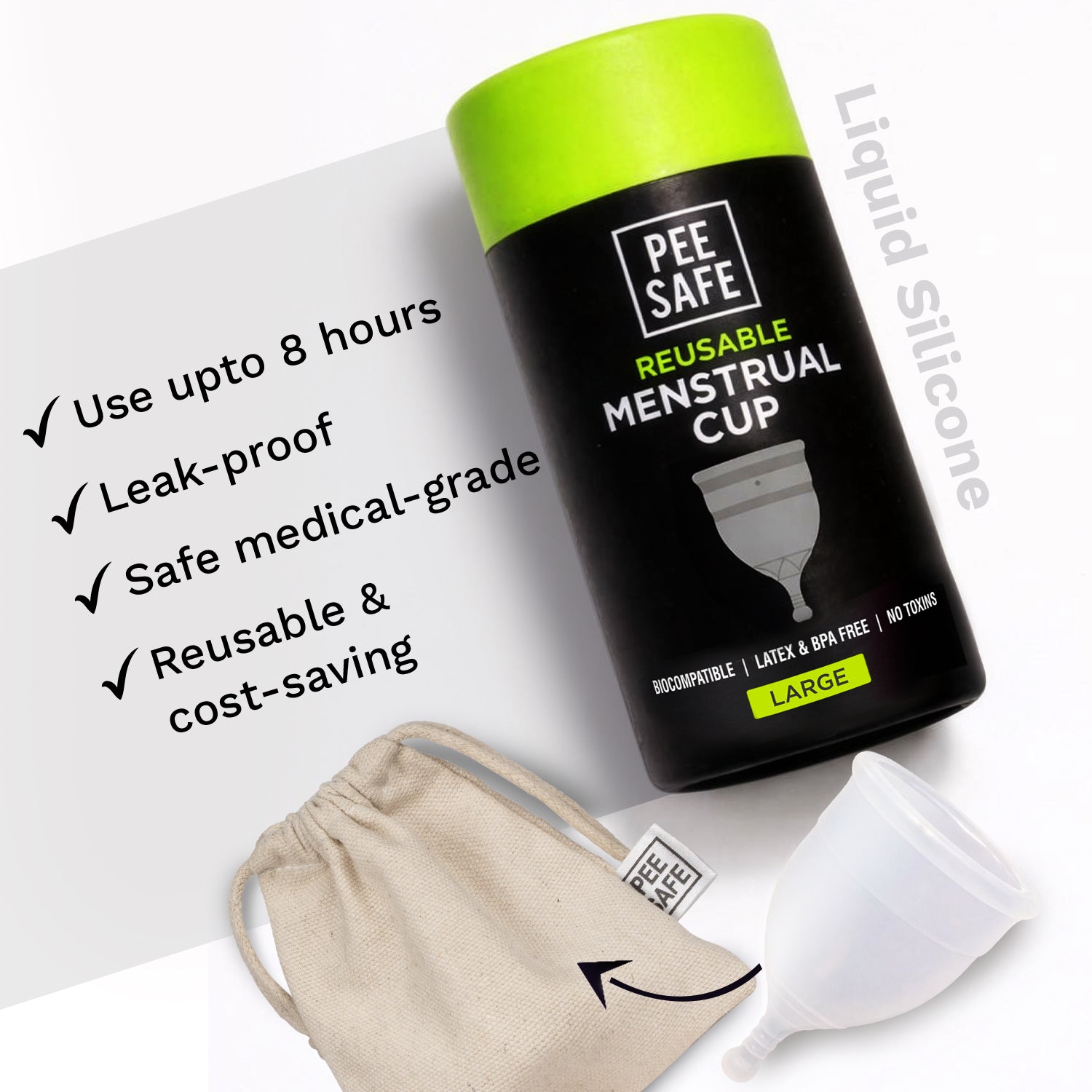 Pee Safe Menstrual Cup - Large - BYOC