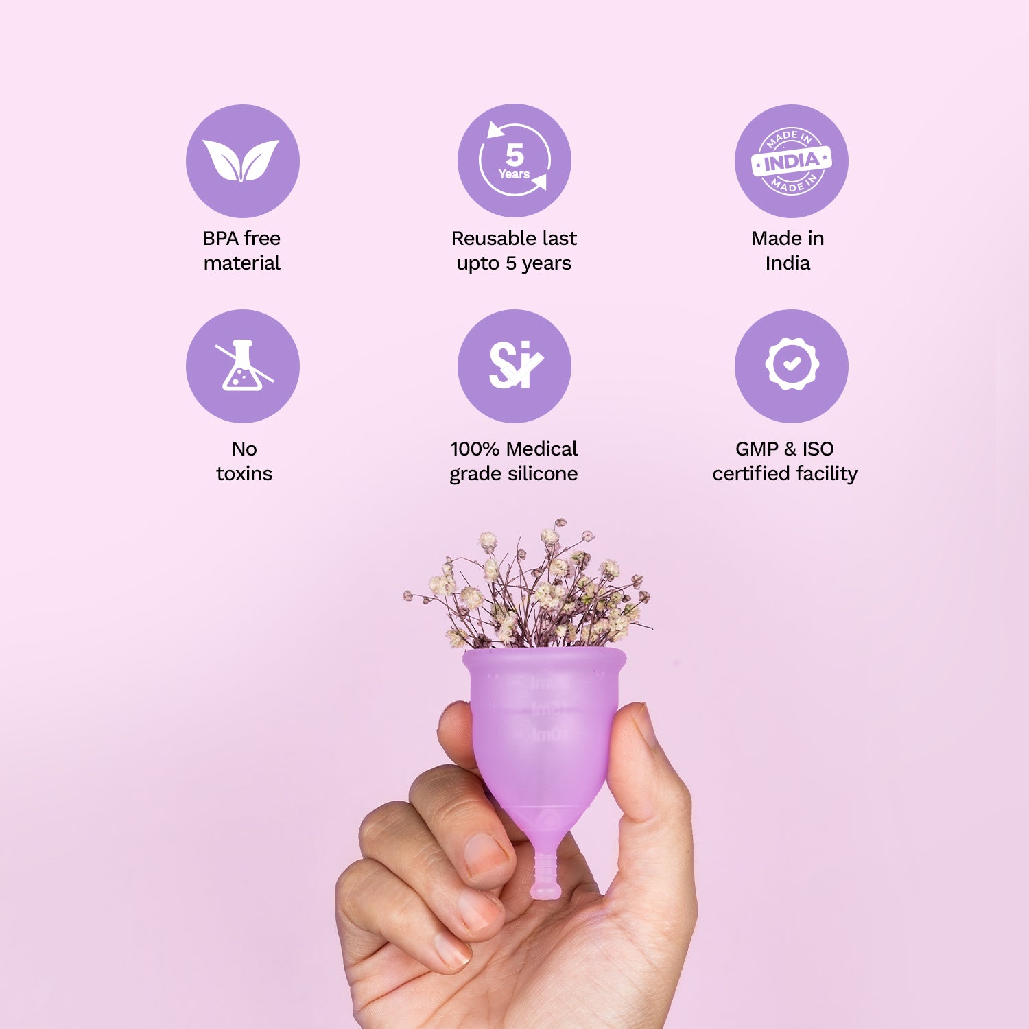 Pee Safe Menstrual Cups - Small (Pack of 2)