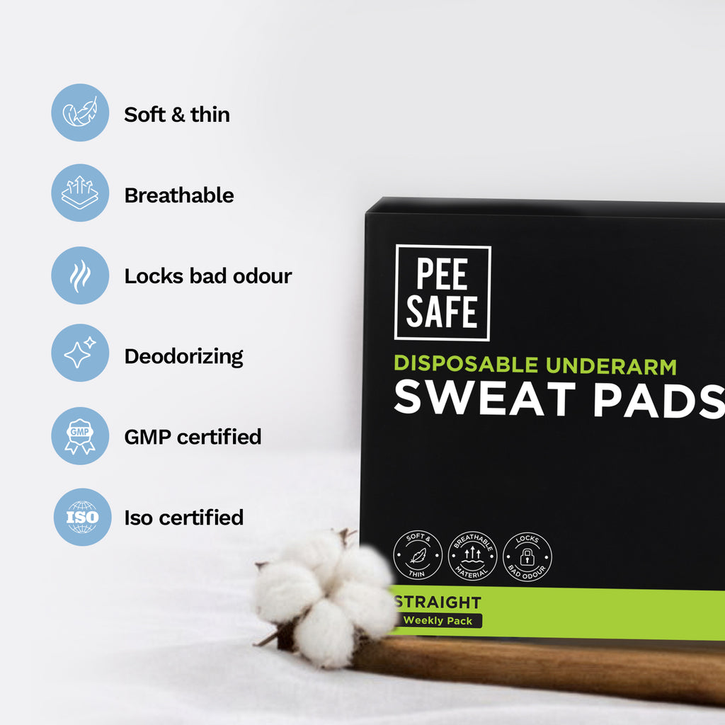 Pee Safe Underarm Sweat Pads (Straight) - 14 Pads