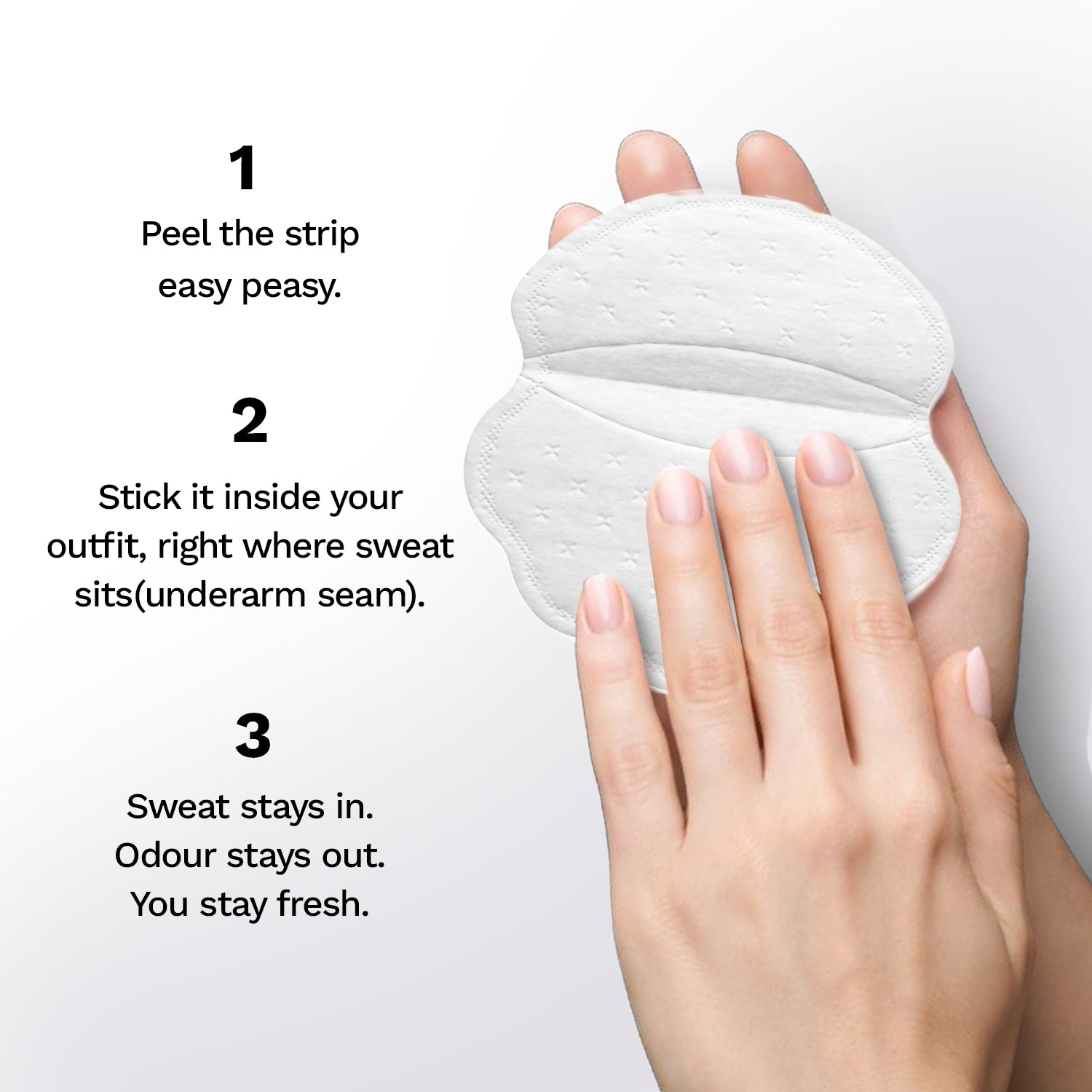 Pee Safe Disposable Underarm Sweat Pads (Folded) - 14 Pads