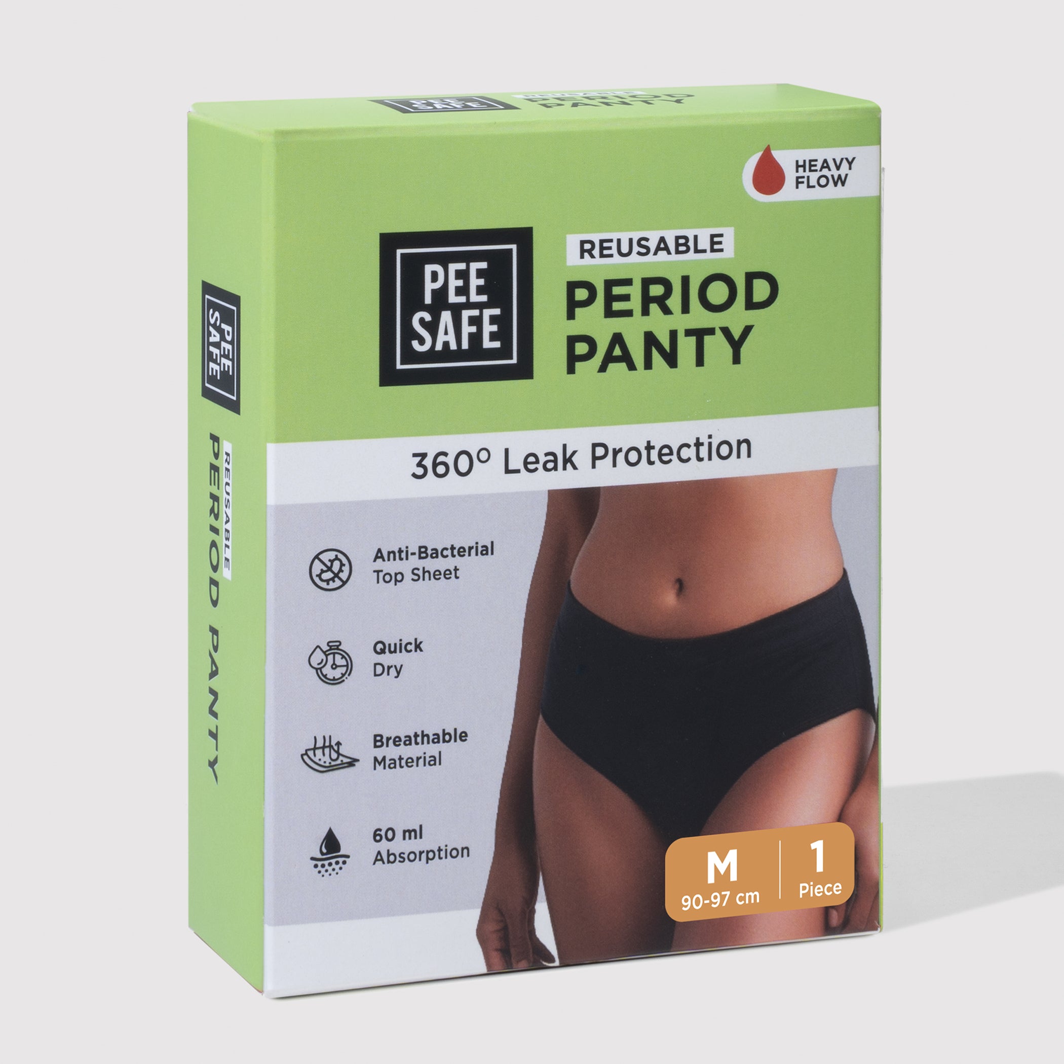 Pee Safe Reusable Period Panty - Medium (Pack of 2)