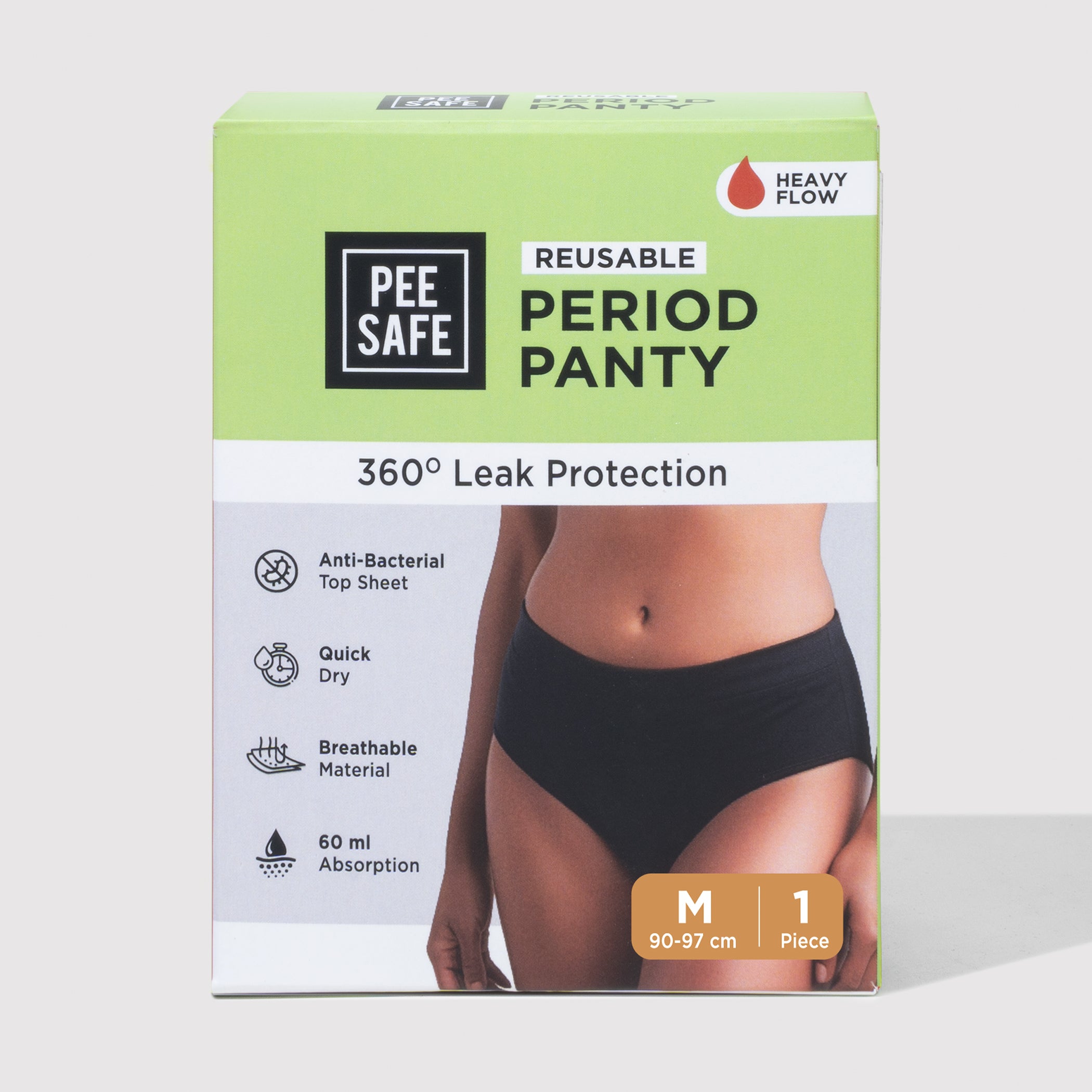 Pee Safe Reusable Period Panty - Medium (Pack of 2)