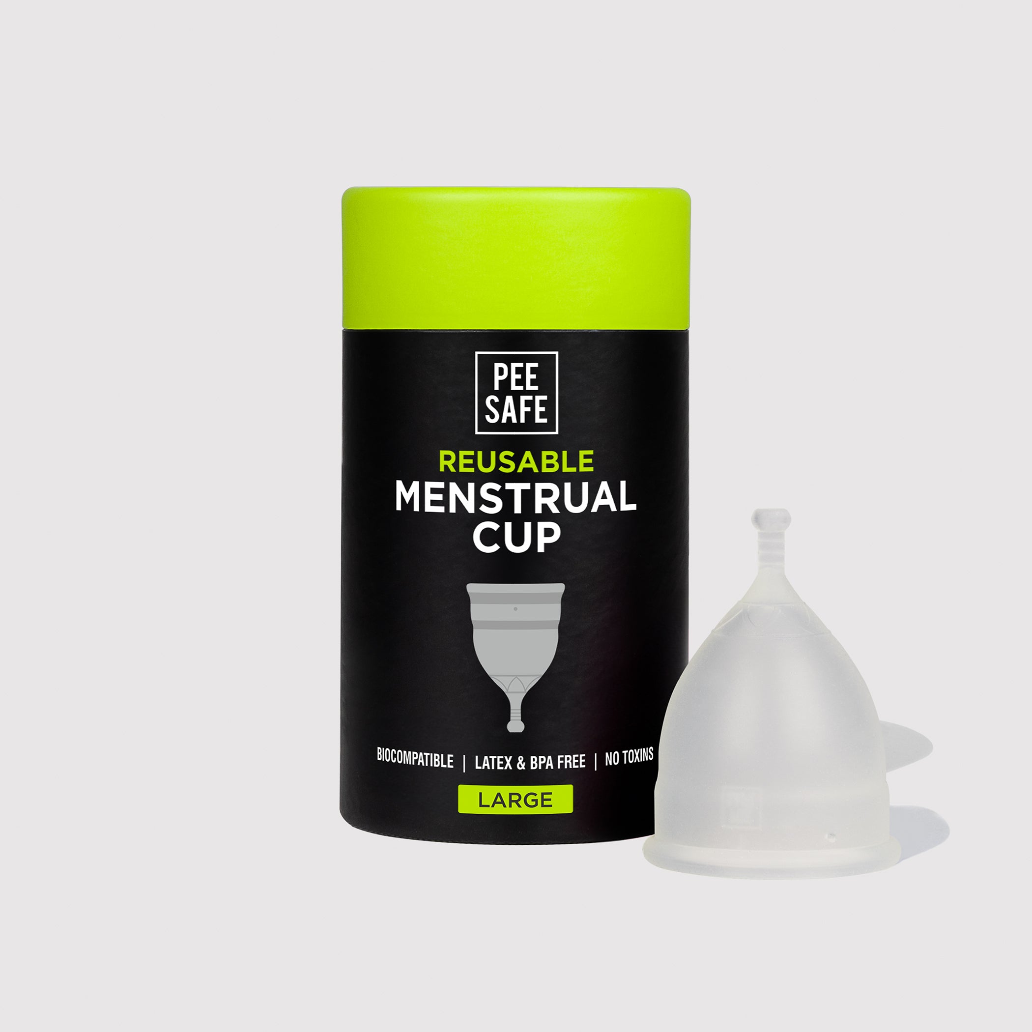 Pee Safe Menstrual Cup (L) + Sterilizer Container