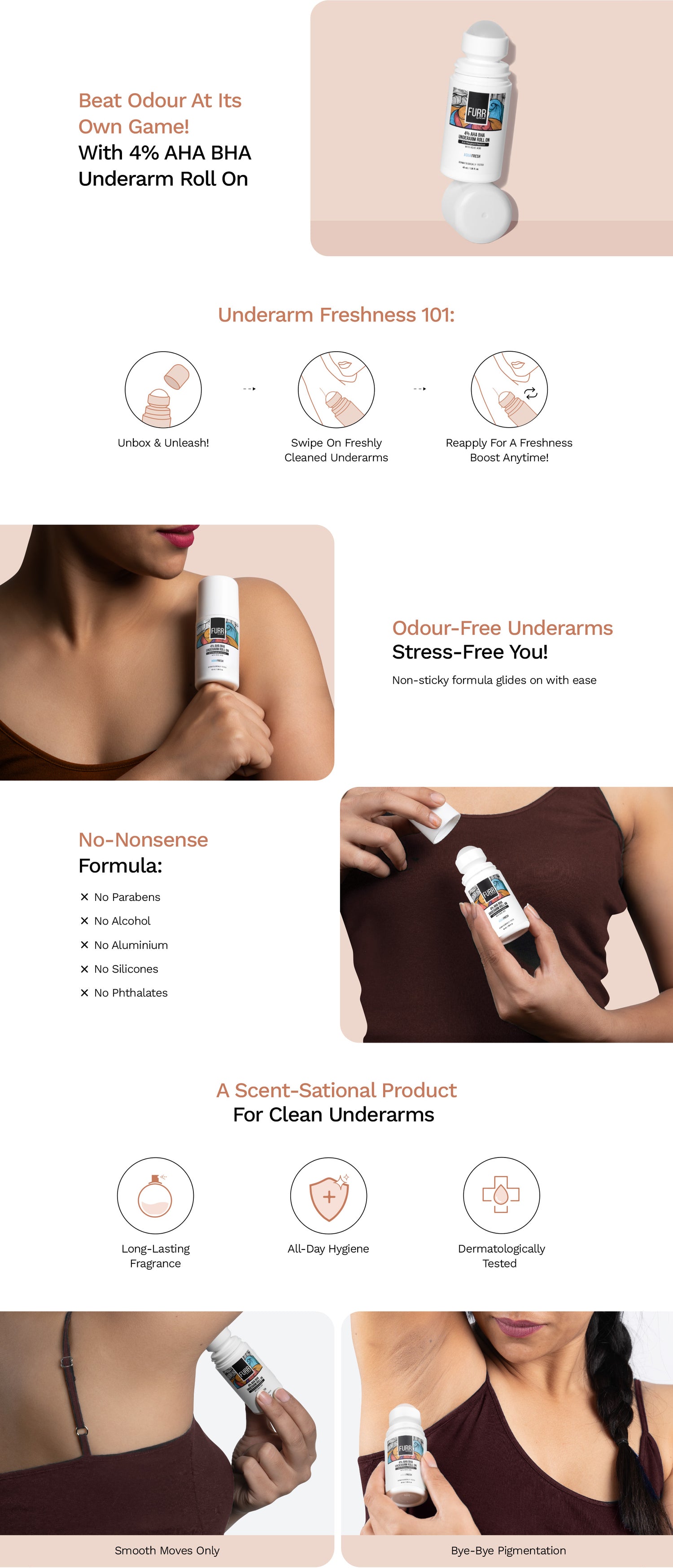 4% AHA BHA Underarm Roll On - Flora