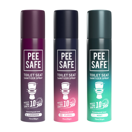Toilet Seat Sanitizer Spray (Mint, Lavender & Floral) - 75ml (Pack of 3)
