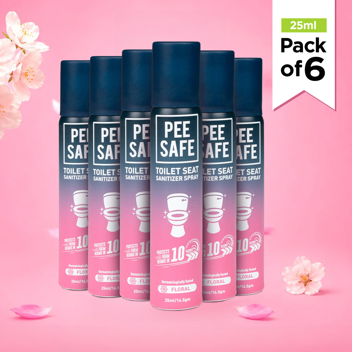 Mini 6 Pack Toilet Sanitizer 25ML