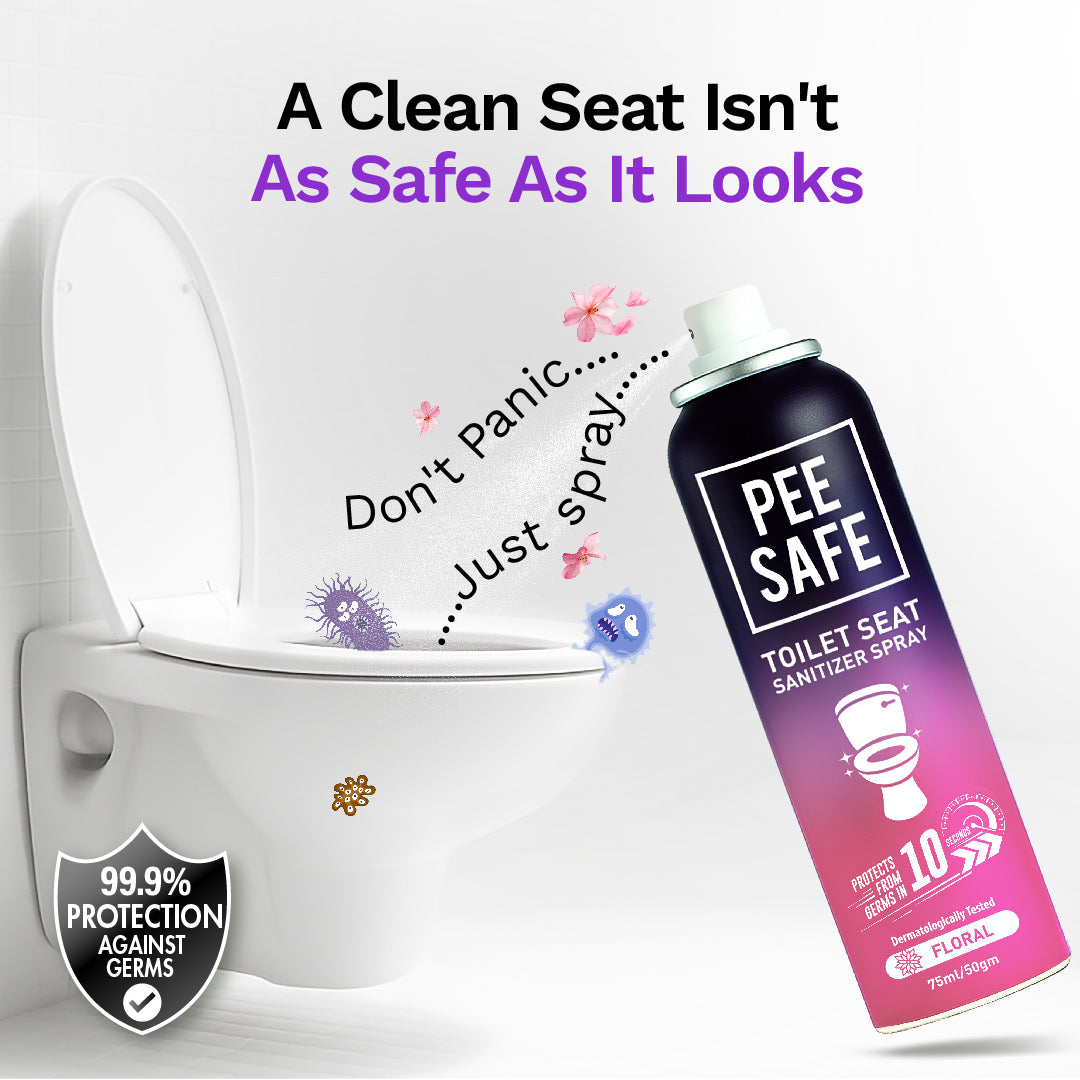 Pee Safe Toilet Seat Sanitizer Spray (Mint, Lavender & Citrus) - 75 ML (Pack of 3)