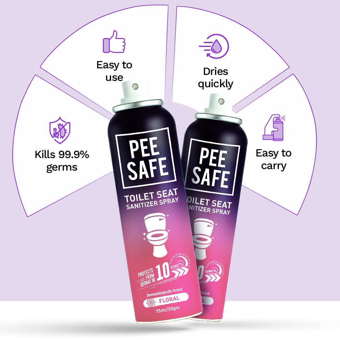 Toilet Seat Sanitizer Spray (Mint, Lavender & Citrus) - 75 ML (Pack of 3)