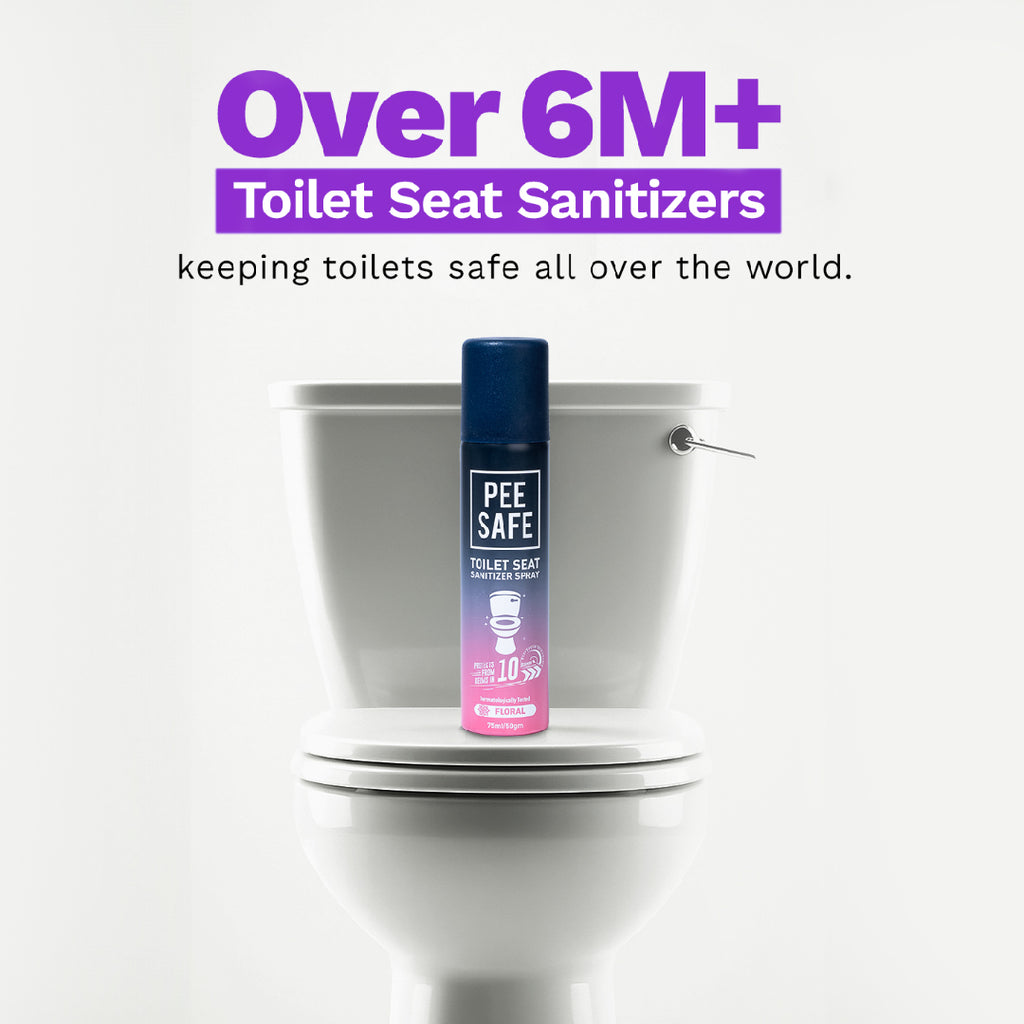 Pee Safe Toilet Seat Sanitizer Spray (Mint, Lavender & Citrus) - 75 ML (Pack of 3)