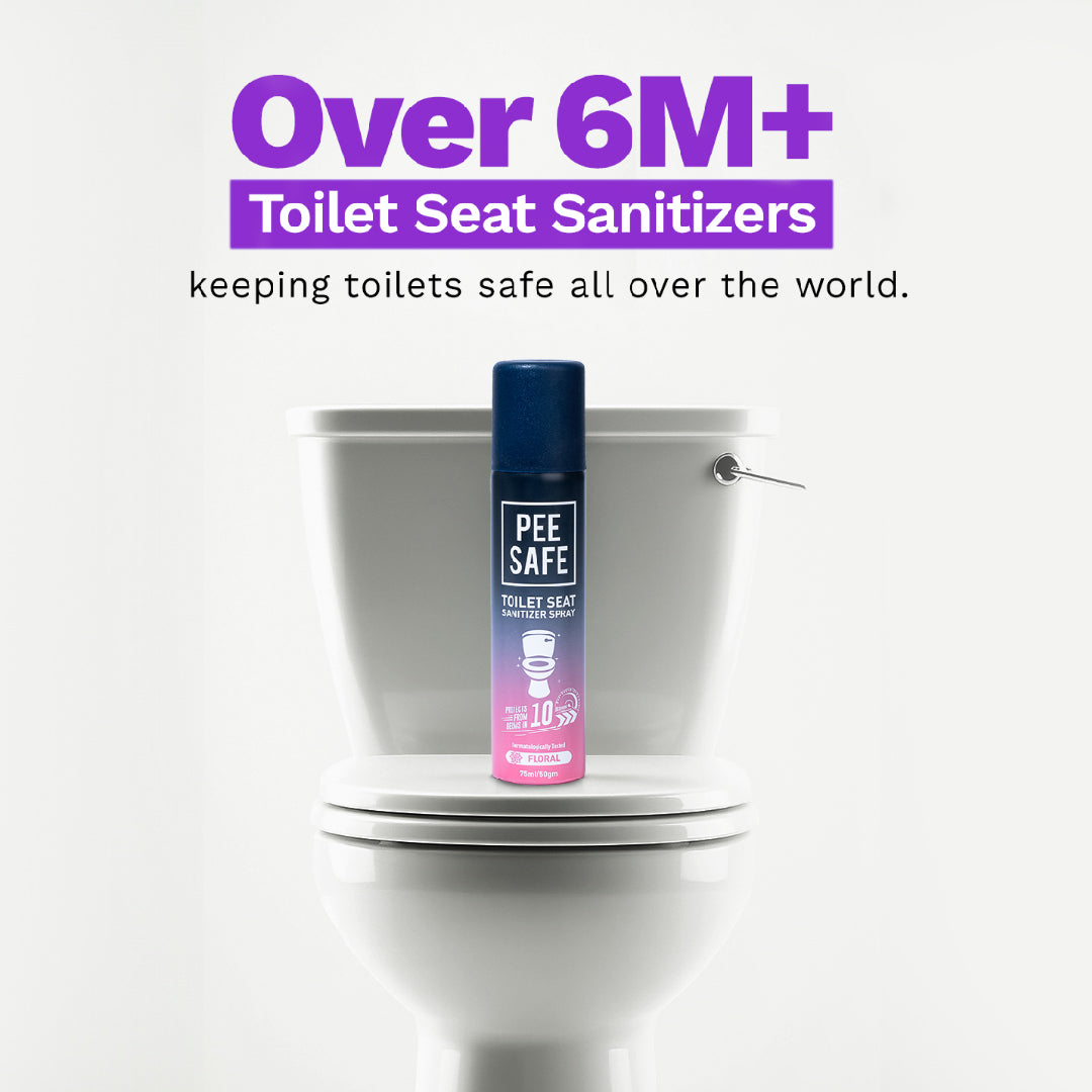 Pee Safe Toilet Seat Sanitizer Spray (Mint, Lavender & Citrus) - 75 ML (Pack of 3)