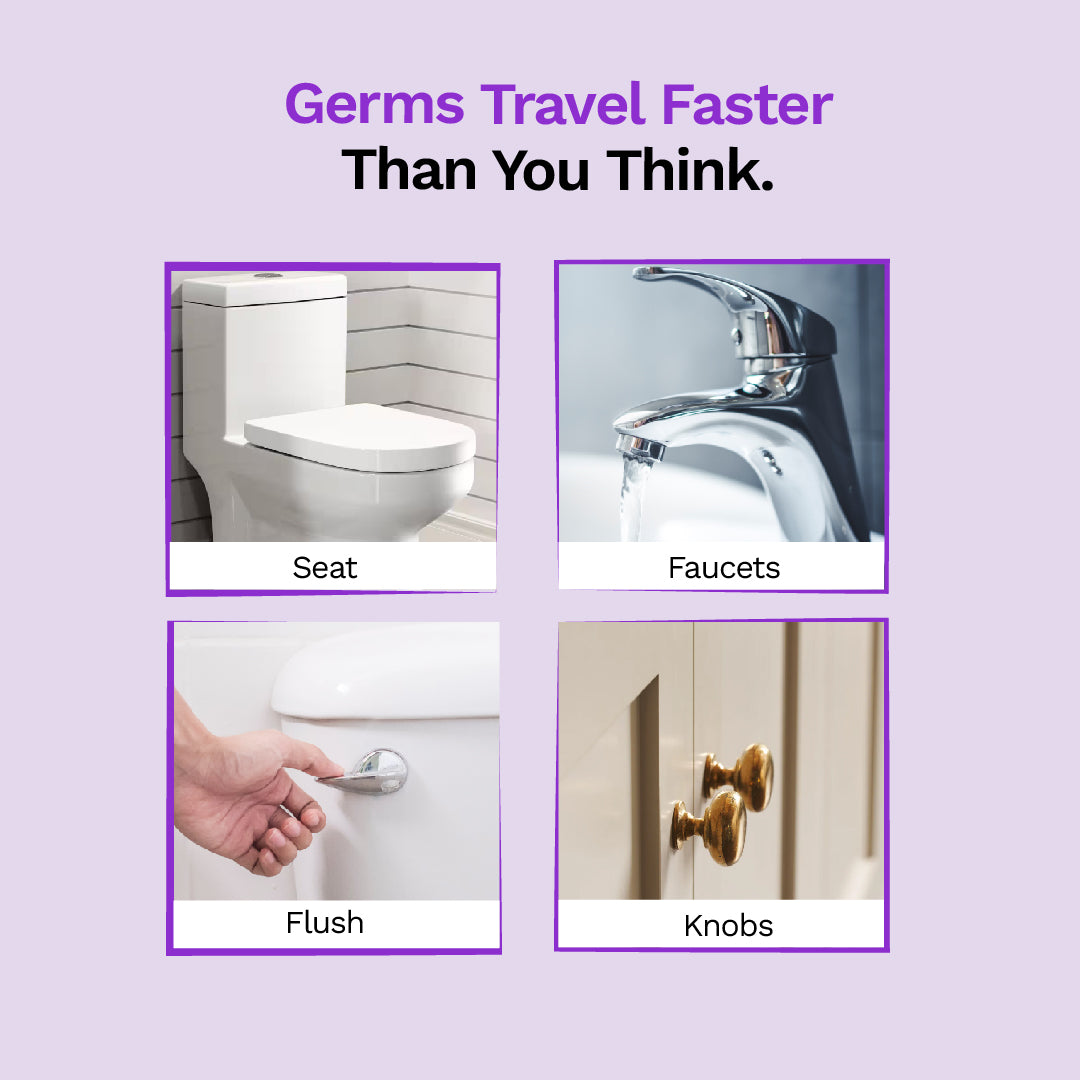 Toilet Seat Sanitizer Spray (Mint, Lavender & Citrus) - 75 ML (Pack of 3)