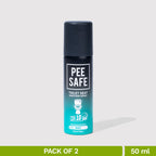 Pee Safe Toilet Seat Sanitizer Spray (Mint) - 50 ML (Pack of 2)