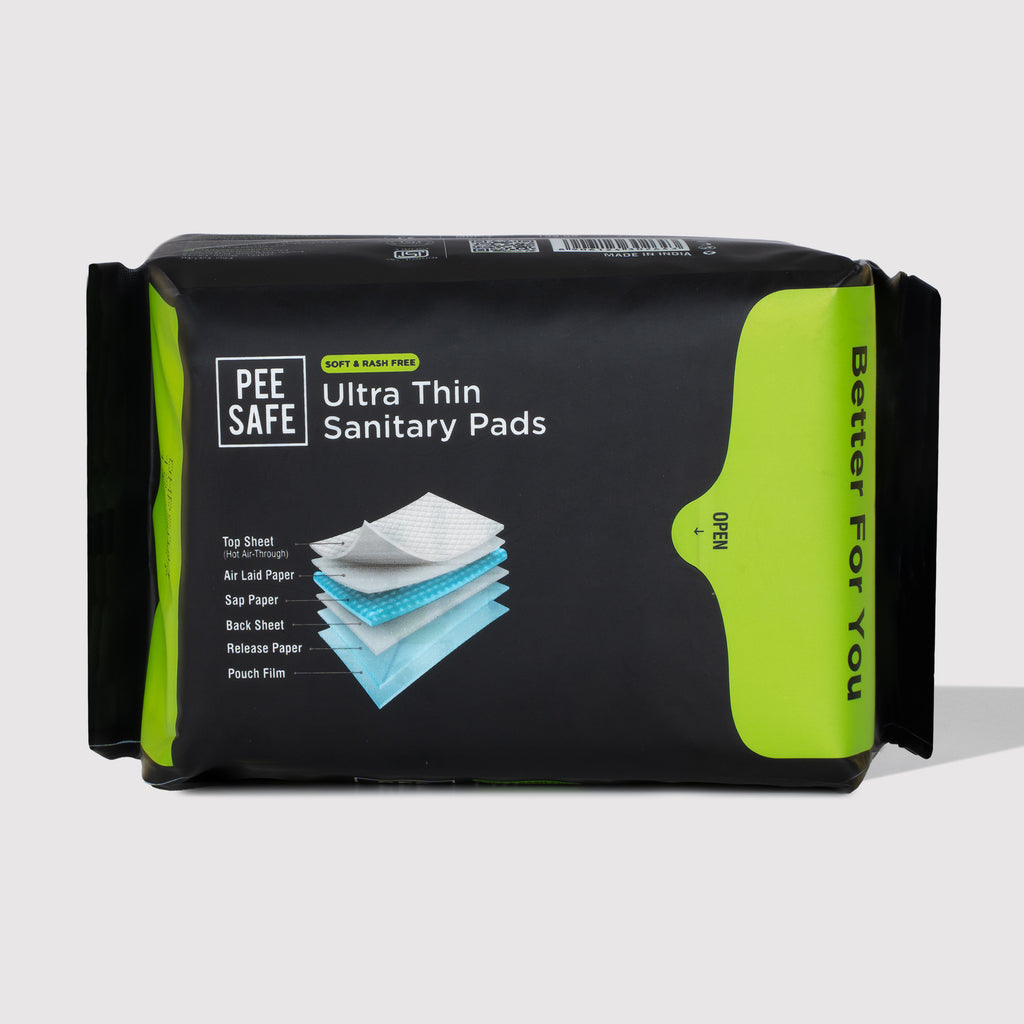 Pee Safe Ultra Thin Sanitary Pads - XXL (12 Pads) - Pack of 3