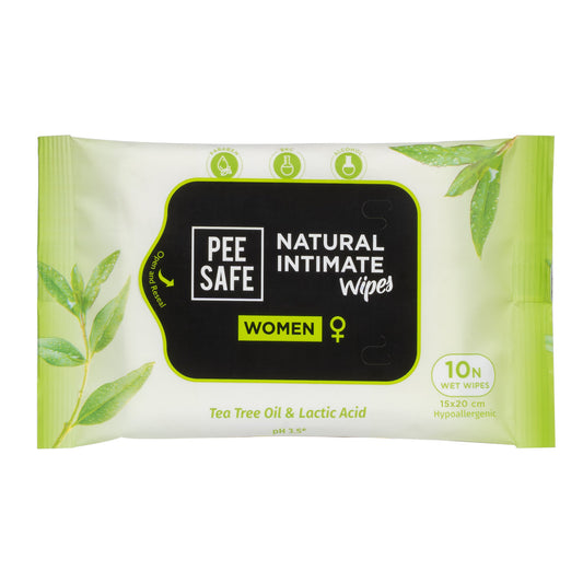 Tea Tree & Witch Hazel Natural Intimate Wipes (10 Wipes)