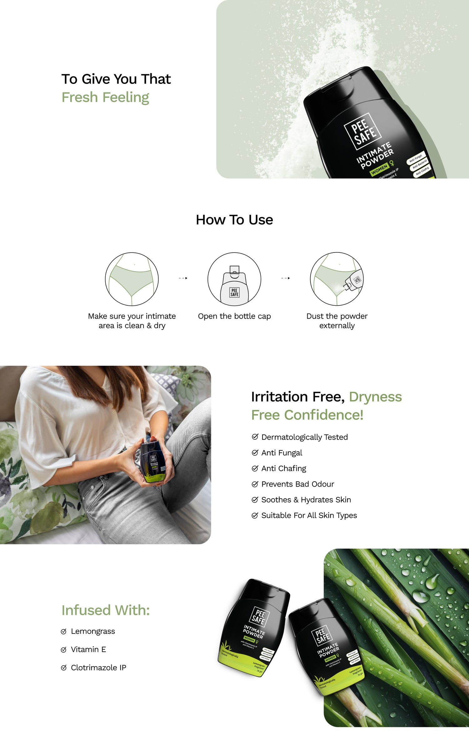 Pee Safe | Intimate Powder