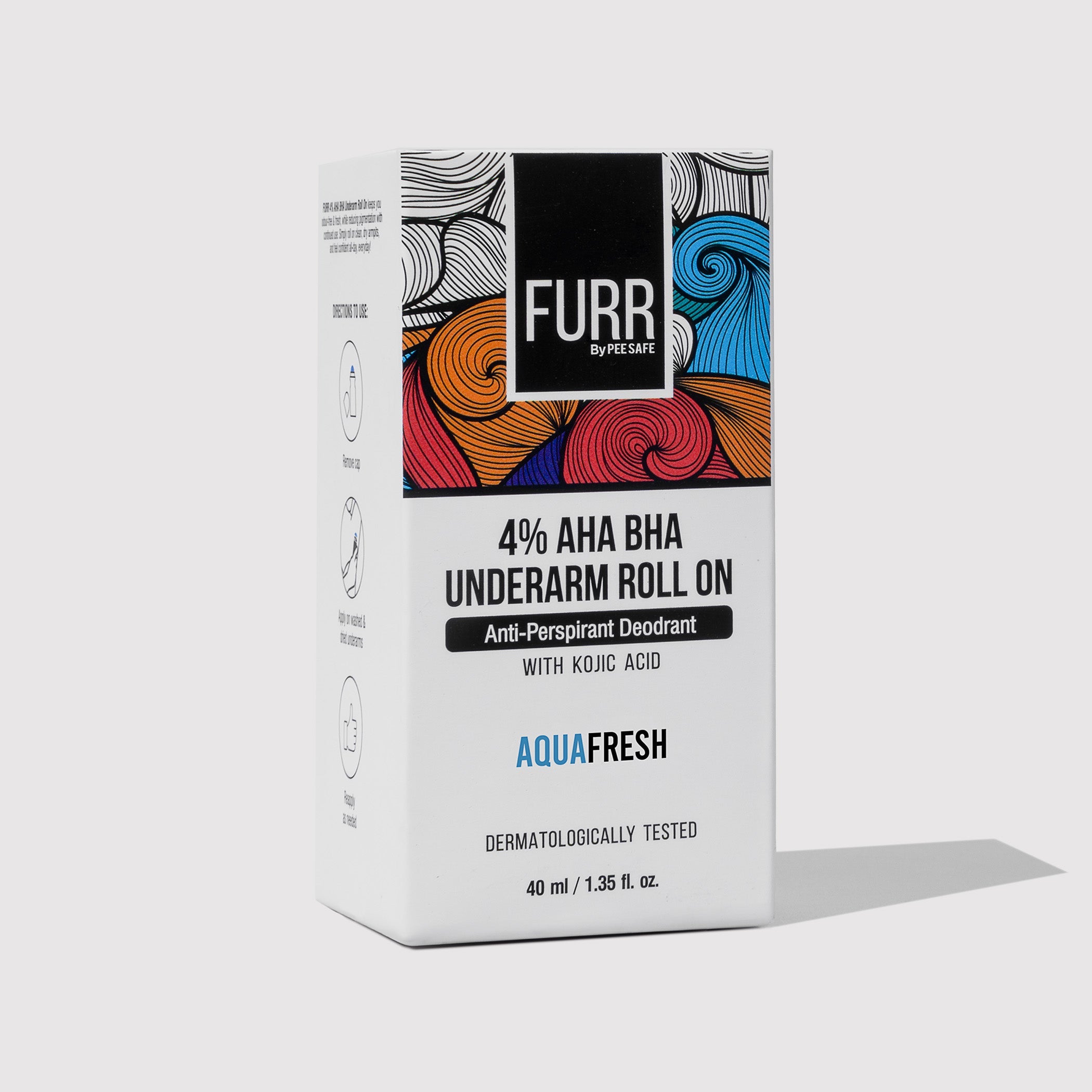 Furr 4% AHA BHA Underarm Roll-On - Aqua - (BYOC)