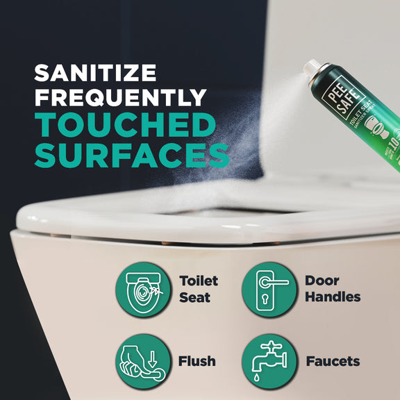Toilet Seat Sanitizer Spray (Mint) - 300 ml | Pee Safe