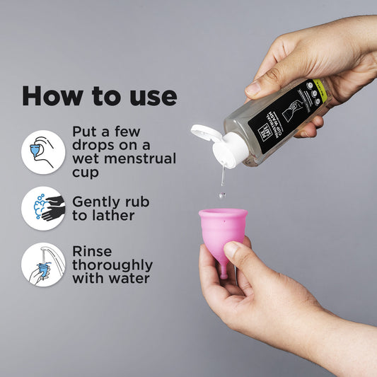 how to use menstrual cup wash 