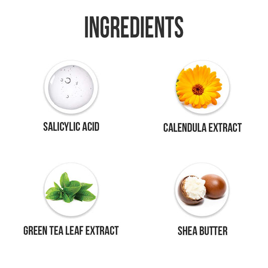 2% Salicylic Acid & Green Tea Anti Acne Face Mask Ingredients