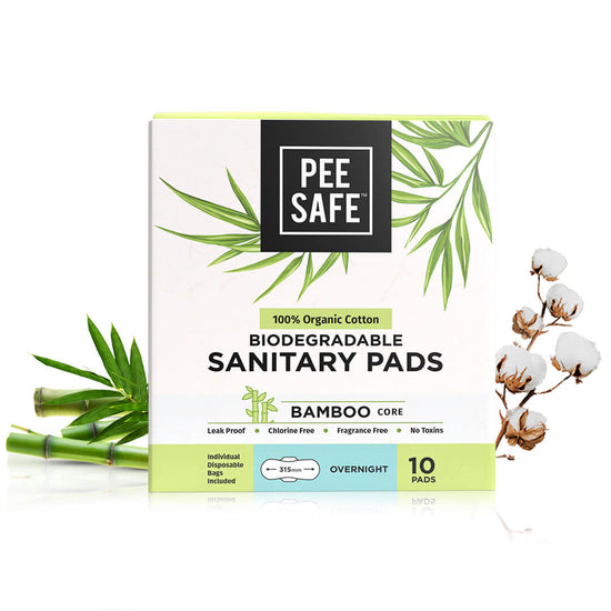  Biodegradable Sanitary Pads - Overnight (Pack of 10) - Pee Safe 