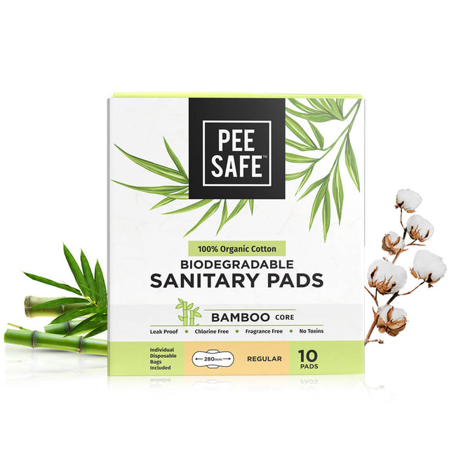Biodegradable Sanitary Pads - Regular (Pack of 10) - Pee Safe