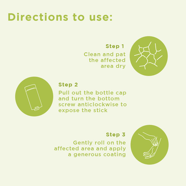 Directions to use for Anti Chafing Stick