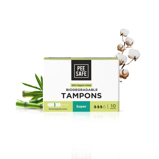 Biodegradable Tampons- Super (10 Tampons)