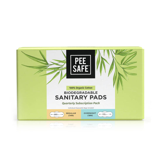 Biodegradable Sanitary Pads Subscription Pack - Pack of 32 - Pee Safe 