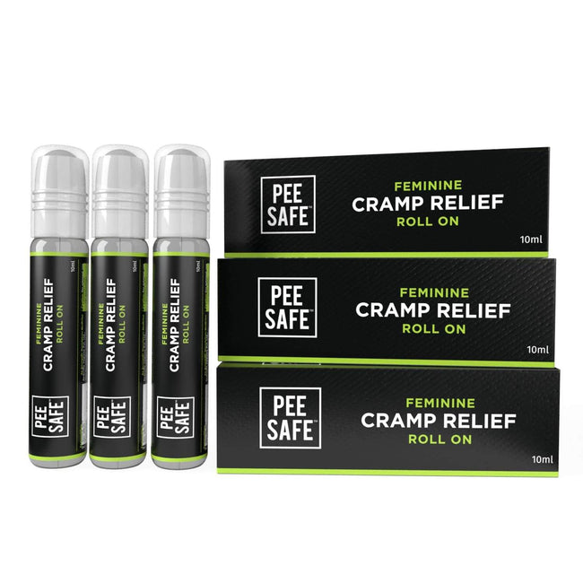 Pee Safe Feminine Hygiene & Care Feminine Cramp Relief Roll On - 10 ML (PACK OF 3)