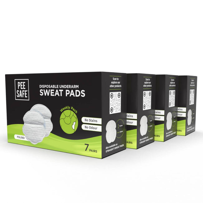 Pee Safe Feminine Hygiene & Care Sweat Pads Folded - Pack of 4